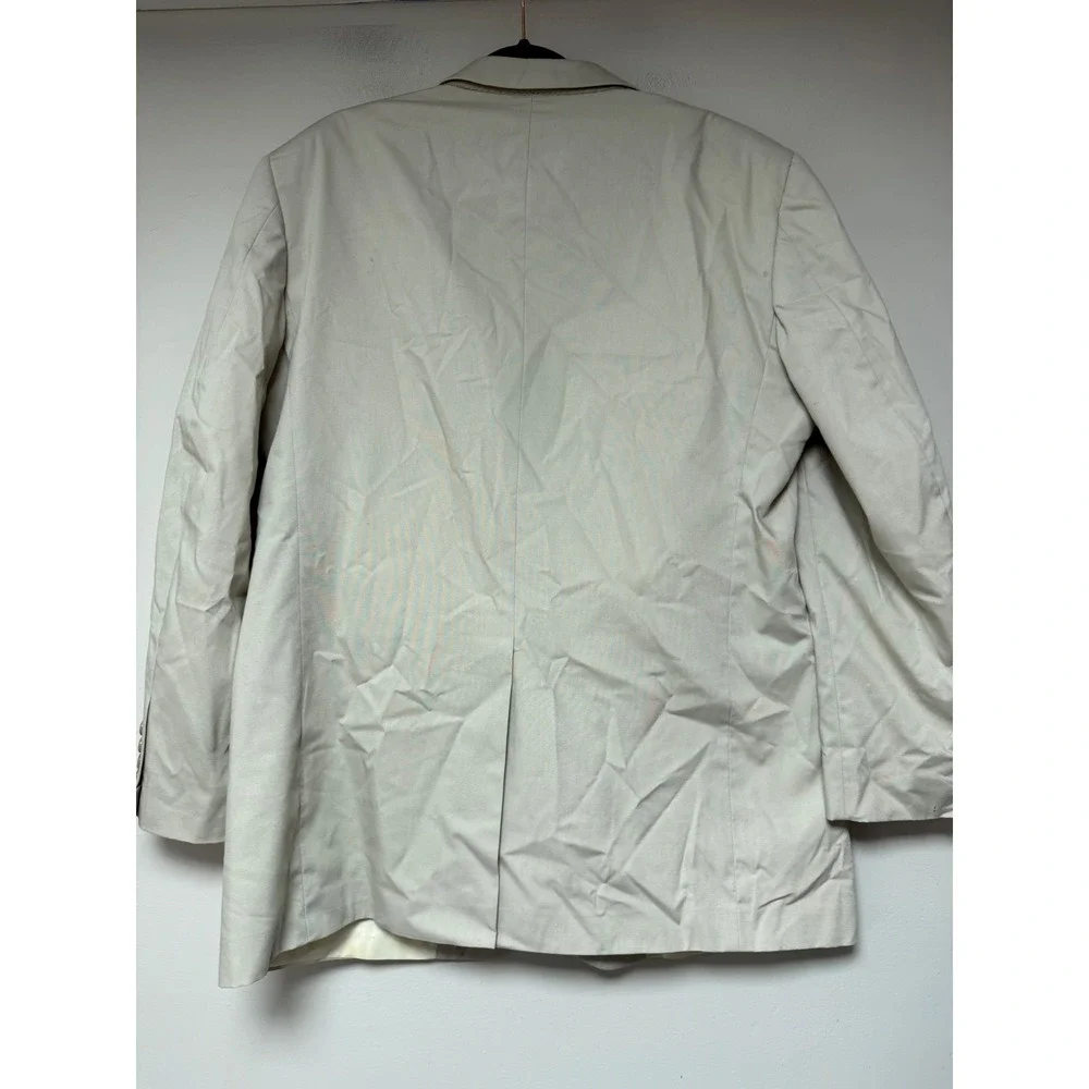Brooks Brothers‎ 346 Stretch Mens Blazer 45 Long Tan Beige Cotton Blend R7012